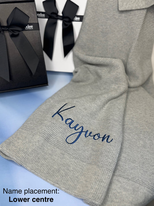 Personalised Baby Knit Blanket
