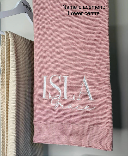 Double name - Personalised Baby Blanket